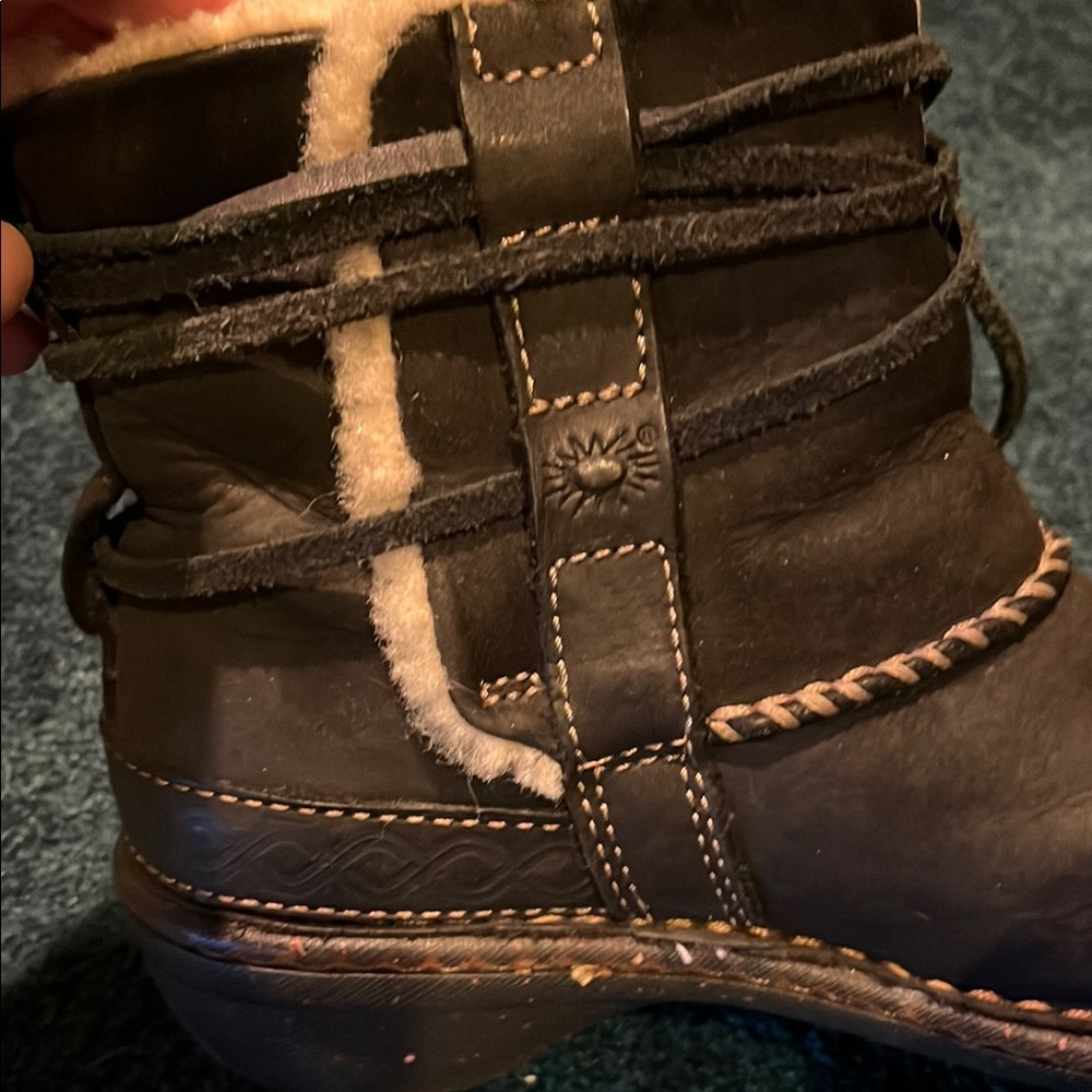 Ugg Black Shearling-Lined Boots - Picture 3 of 8